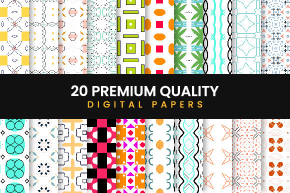 Abstract Digital Paper Pattern for Creative Projects
