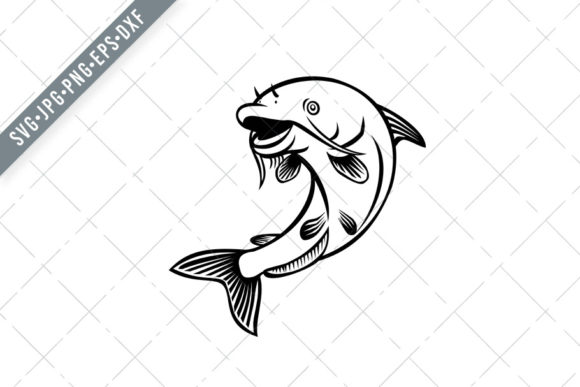 Blue Catfish Ictalurus Furcatus Jumping: A Versatile Design Resource for Creators