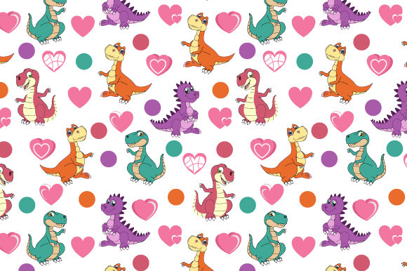 Cute Dinosaur Seamless Pattern: Elevating Playful Brand Aesthetics