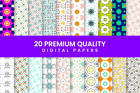 Digital Paper Abstract Pattern Bundle: Elevating Creative Workflows with Seamless Design Assets