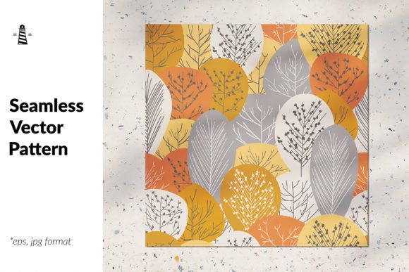 Fall Trees Seamless Pattern for Creative Projects
