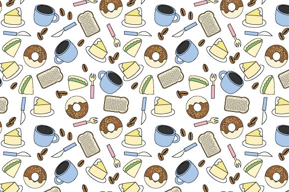 Food Doodle Seamless Pattern: Creative Design Resource