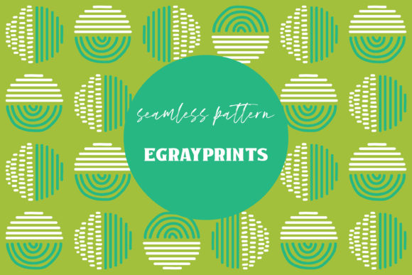Green Retro Too Doodle Shapes Pattern: A Hand-Drawn Digital Asset for Creative Projects