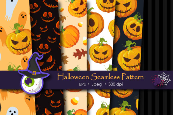 Halloween Pumpkins Pattern for Striking Autumn Designs
