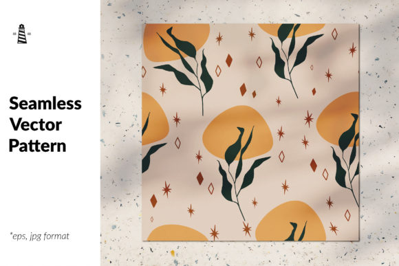 Modern Plants Seamless Pattern: A Versatile Design Resource for Creators and Entrepreneurs