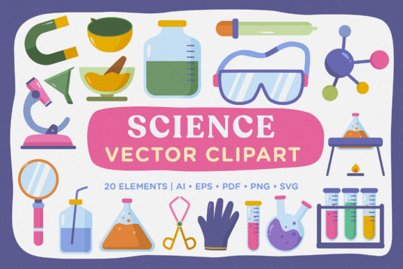 Science School Vector Clipart Pack: A Versatile Toolkit for Playful Educational Design