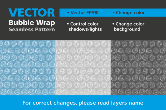 Seamless Pattern Bubble Wrap for Designers