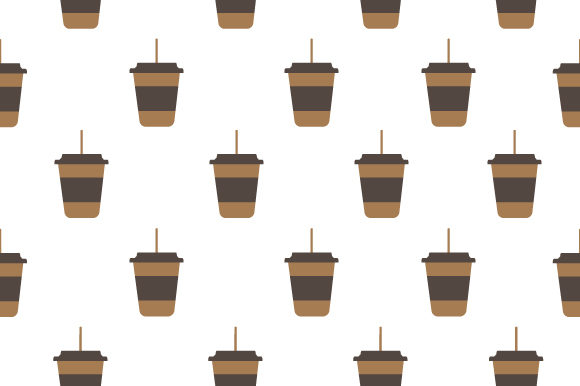 Seamless Pattern Cup Coffee: Playful Animal Designs for Retail and Print