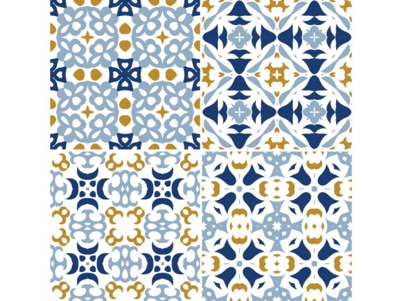 Vintage Tile Retro Geometric Abstract Patterns